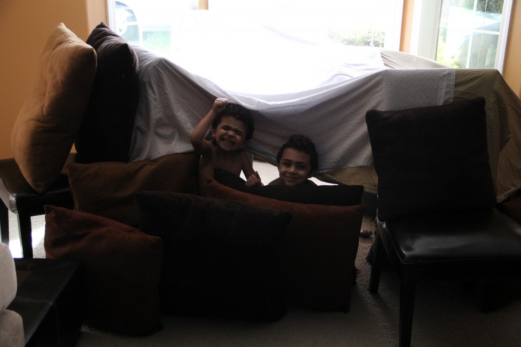 A fort in the living room